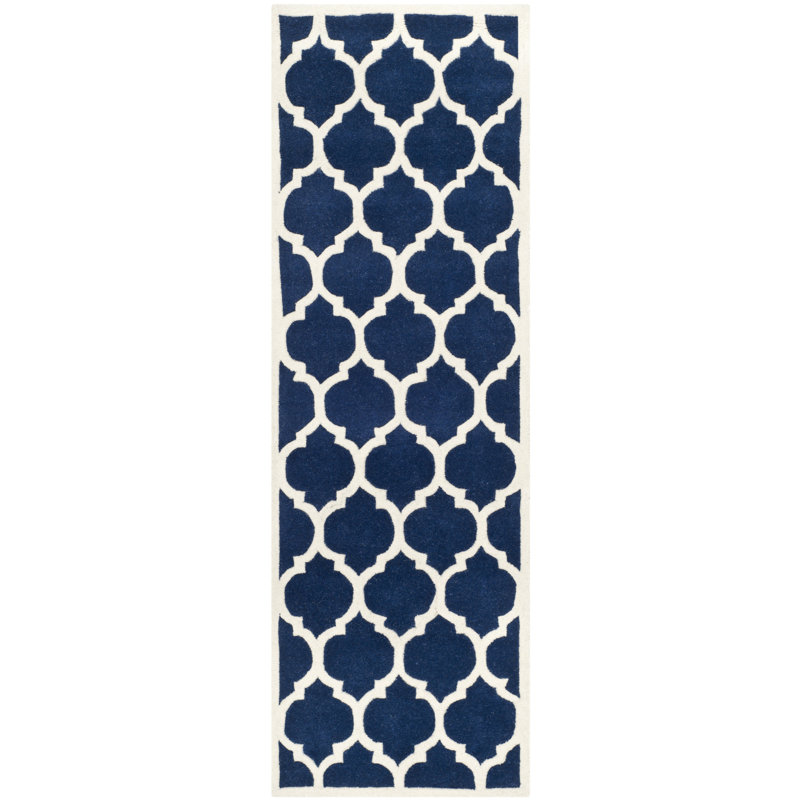 Carolene Hand Tufted Wool Geometric Rug, Runner 2'3" x 7'