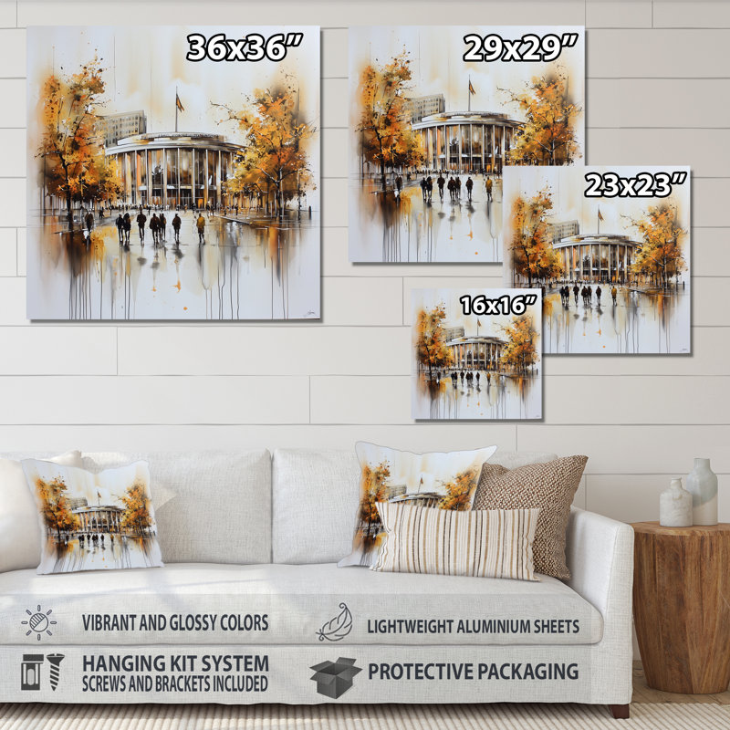 Berliner Philharmonic I - Berlin Metal Wall Art Decor, Industrial Metal Print, 36" H x 36" W