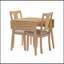 Ensemble table et chaises de salle à manger pliantes 3 pièces avec 2 chaises rembourrées-1051875215