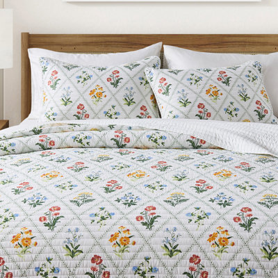 Ensemble de courtepointe Floral Lattice Spring