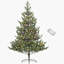Arbre de Noël artificiel pré-éclairé, cèdre réaliste clairsemé avec lumières DEL bicolores, vert-988849723