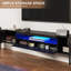 Agnon High Gloss TV Stand with Led Lights, Wall-mounted TV Cabinet up to 75"-1497207512