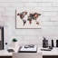 «World Map Flowers» par Design Fabrikken, estampe numérique sur toile-329389072