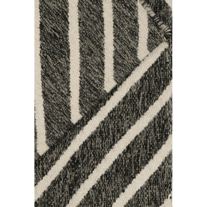 Hand Knotted Wool Area Rug in Gray