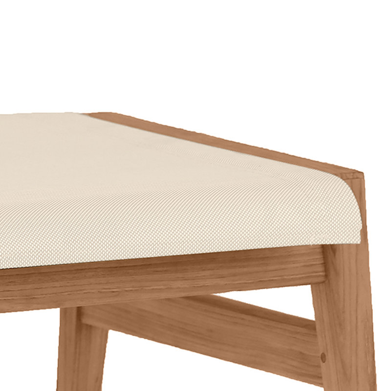 Coast Patio Ottoman, Natural Teak/Canvas Sling