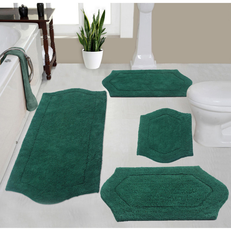 Tapis pour salle de bain Morissette, Vert bouteille