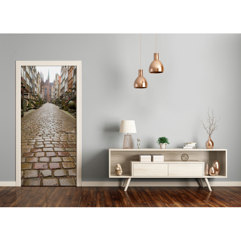 Gdansk Poland Door Decal, 205cm H x 95cm W