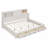 Wooden Daybed With 3 Storage Drawers, Upper Soft Board, Shelf, And A Set Of Sockets And USB Ports-684750772-684750779