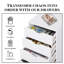 Armoire de rangement à 5 tiroirs avec roulettes pour l'organisation du bureau à domicile, classeur sous le bureau pour dossiers, papeterie et accessoires - Armoire mobile pour chambre à coucher, salon ou bureau-494687469