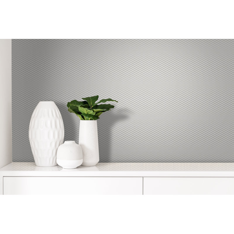 Rouleau de papier peint lisse 2,7 pi x 20,5 po, Gris doux