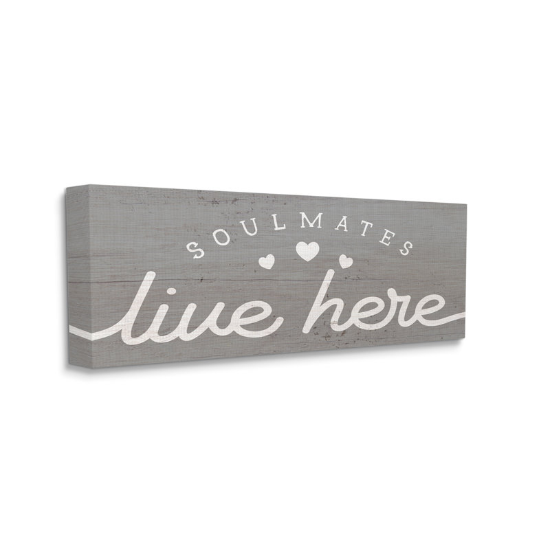 «Soulouses Live Here», inspiration romantique, H 10 po x l 24 po, Toile tendue