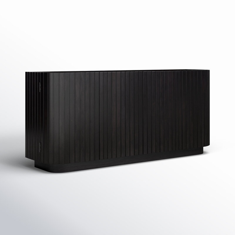 Povera 72'' W Solid Wood Sideboard, Black
