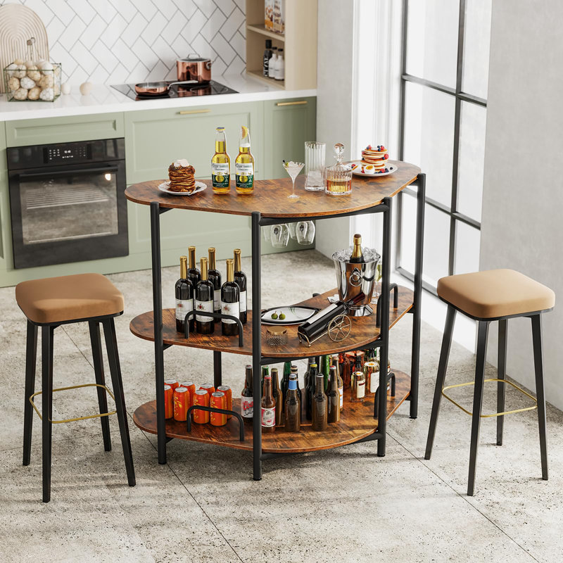 Armoire de bar d'angle, Brun