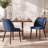 Upholstered Solid Wood Small Dining Chairs - Ergonomic Curve & Plush Padding for Multiple Spaces-1858365623