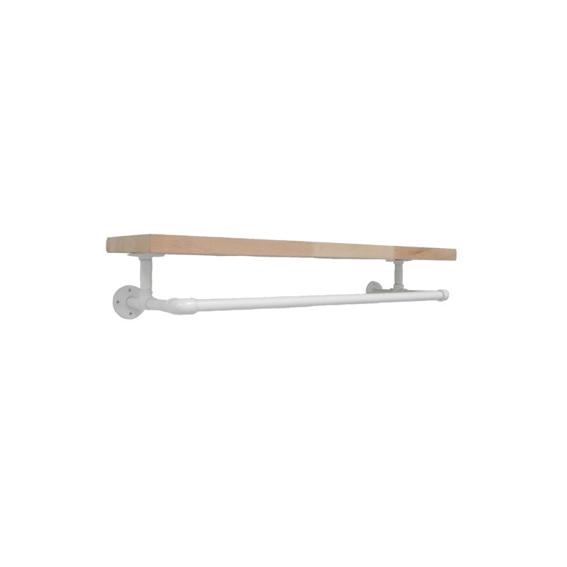 Lampley Pine Solid Wood Industrial Pipe Shelves, 20cm H x 50cm W x 30cm D
