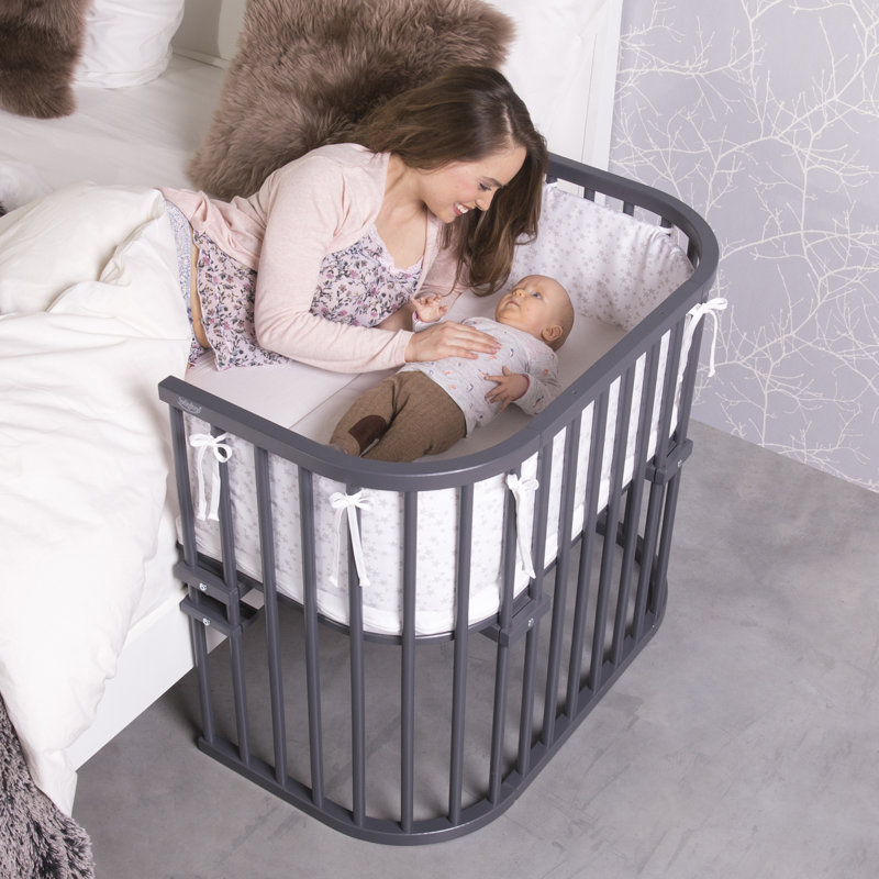 Babybay Maxi Co-Sleeper, Grey/Brown/Blue