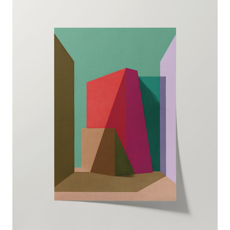 Form and Structure No. 12: Geometric Abstract Art Print, 18x24 in, Black