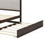 Un grand lit plateforme en bois qui comprend un lit gigogne sous le lit-106347277