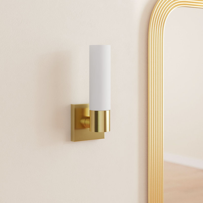 Fulton Armed Sconce, Satin Brass