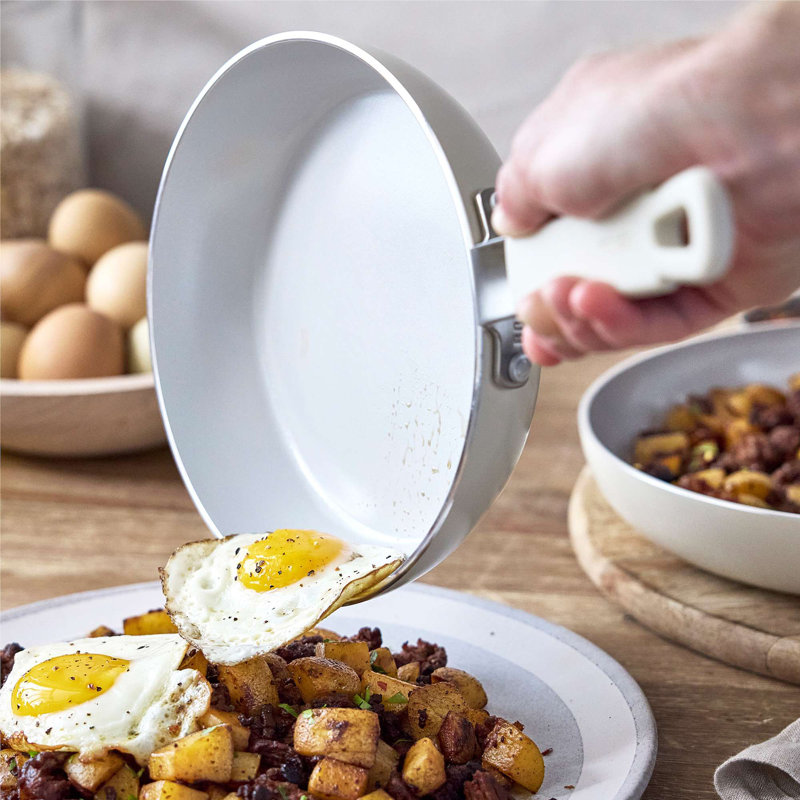 Bobby Flay by GreenPan Professional Grade Ceramic Nonstick 13-Piece Cookware Set, White