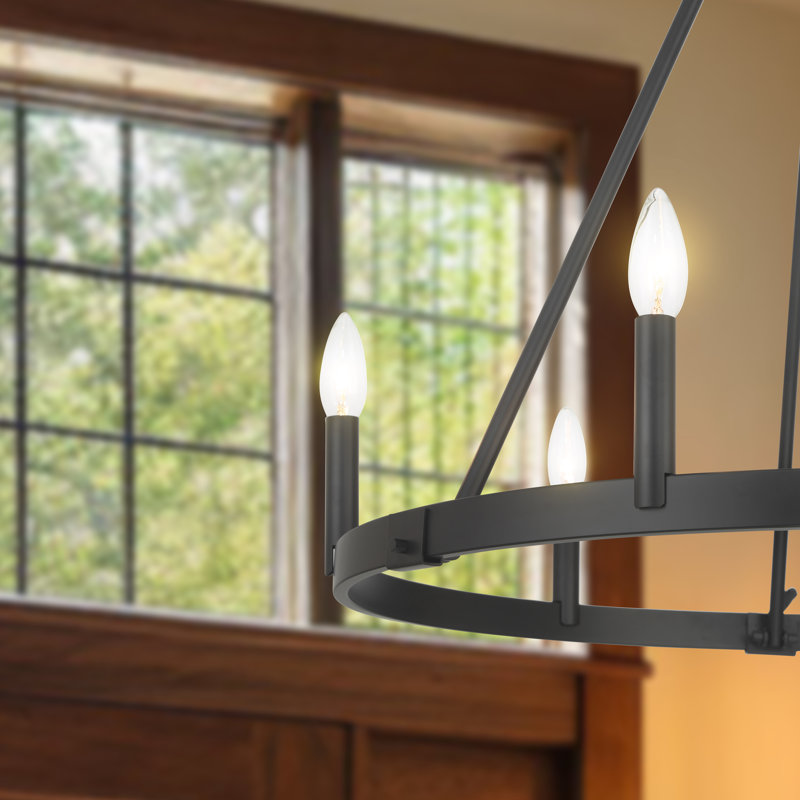 Gracie Oaks Etolin Chandelier, 6, Coal