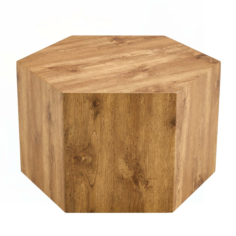 Hexagonal Coffee Table, Wood, 16.5'' H X 23.6'' L X 27'' W