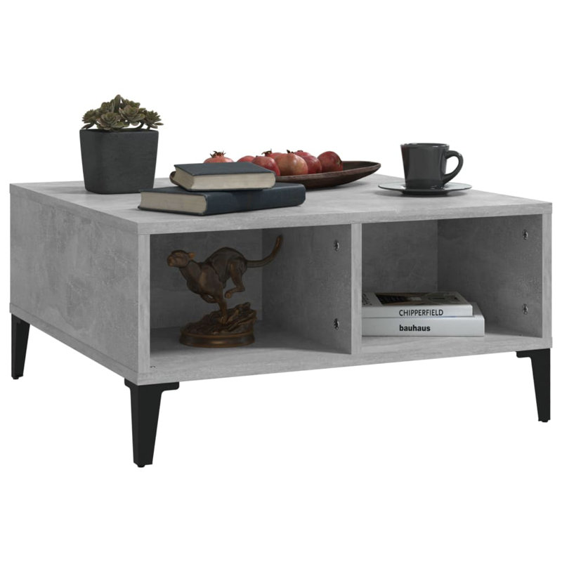 Alexzandre Coffee Table with Storage, Concrete Grey
