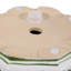 Pot de fleurs d'extérieur texturé en céramique pour salon et maison - pots de fleurs décoratifs pour patio et jardin - ensemble de 2, vert-115789307-135089258