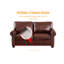 Similicuir bourgogne avec coussin de dossier et rembourrage en mousse de rangement-1266849085