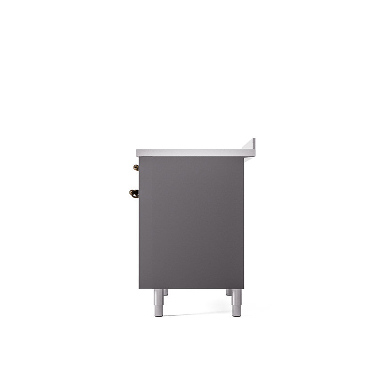 ILVE Nostalgie II Series 40 inch Induction Range with 6 Induction Elements (Solid Door), Graphite Matte/Bronze