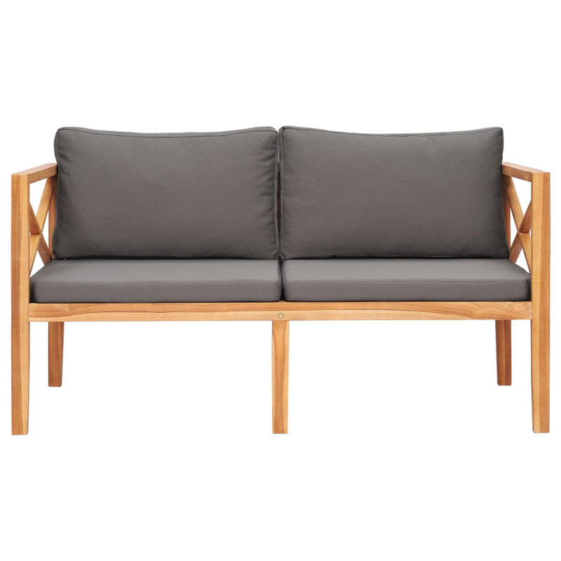 Dimilta Teak Garden Bench, Grey