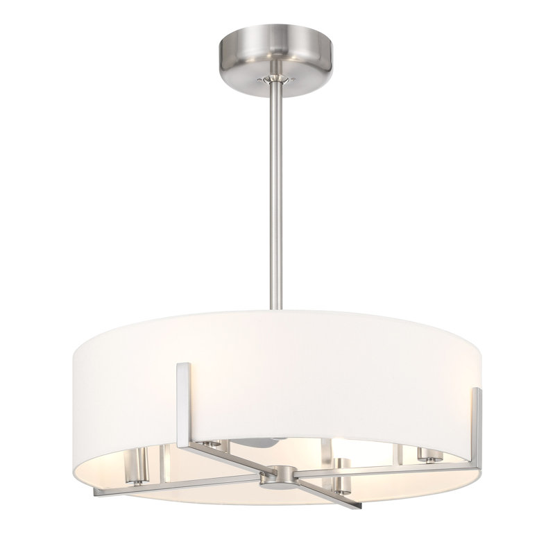 Mansell 4-Light Fan D'Lier in Satin Nickel, Satin Nickel