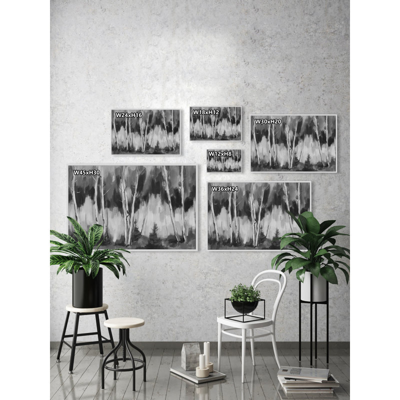 Shady Woods - Peinture sur toile encadrée, L 30 po x H 20 po x P 1,5 po