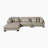 Brinsley 135" Modern Modular Sectional with Corduroy Fabric, Adjustable Backrests & 5 Pillows-1857957430