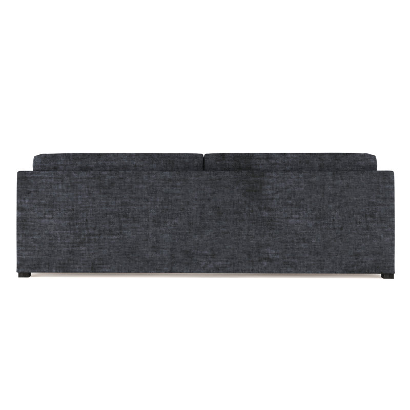 Canapé Madison, H 33 po x l 96 po x P 38 po, Velours graphite, Brun foncé