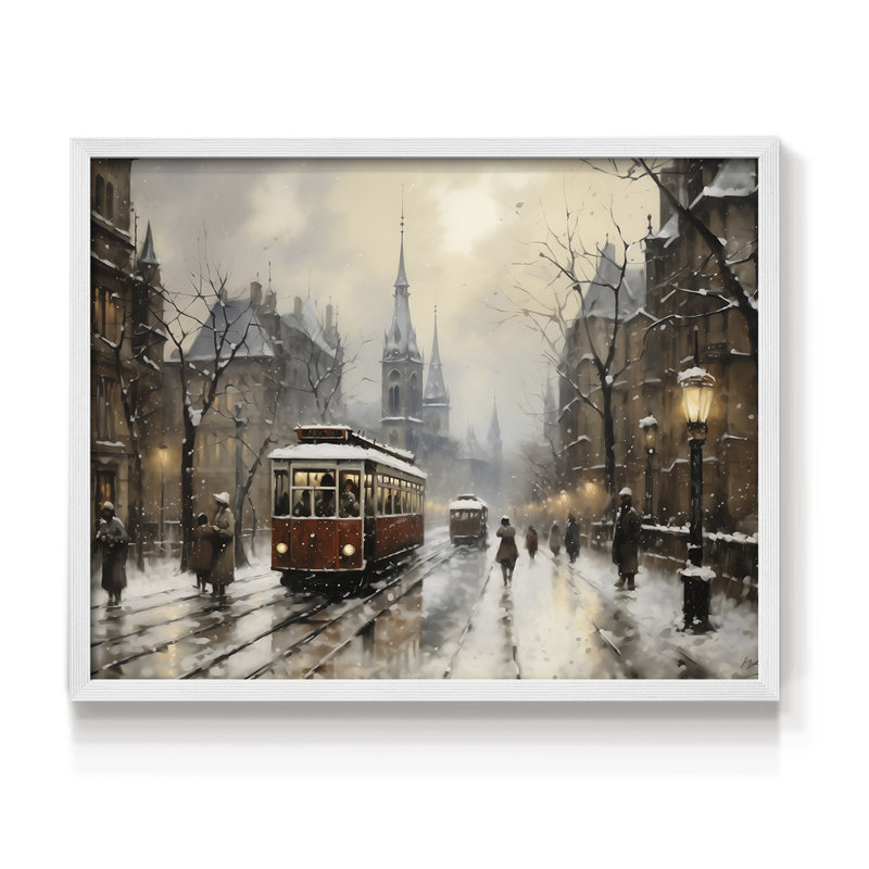 Chirstmas Art-CCCXXXIX -Framed Print - Restickable, H 16 po x l 20 po, Blanc