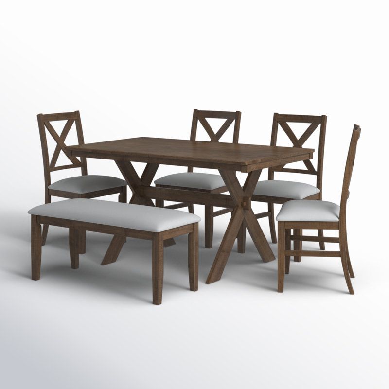 Ensemble repas pour 6 personnes Shawn, Brun