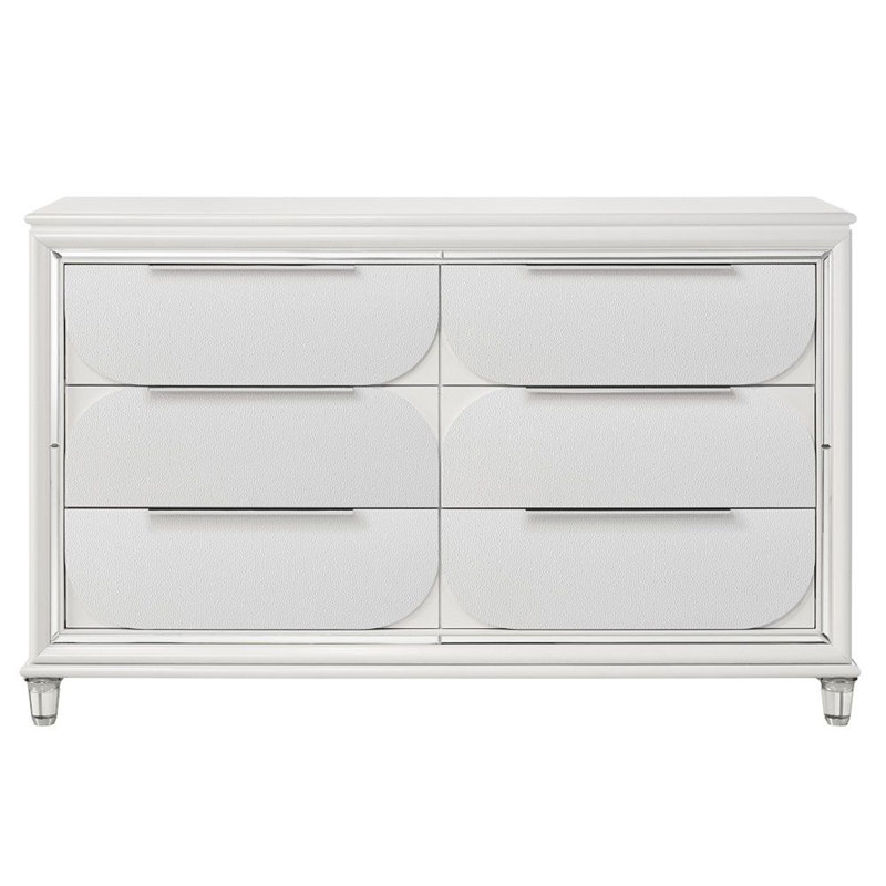 Commode double 6 tiroirs avec miroir Kenadee