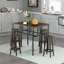6PC Industrial Dining Table And Stools Set Grey-101772581-101575895