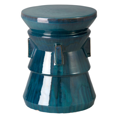 18 in. H Round Ceramic Garden Stool