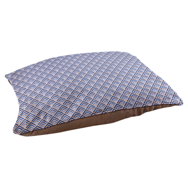 Coussin de créateur géométrique à chat dégradé reverse Campion, L 52 po x l 42 po, Rose / Bleu