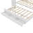 Full Size Daybed with Trundle, Wood Frame, Storage Drawers & Side Shelves, Desk Included, No Spring Box, White-117167255-117167253