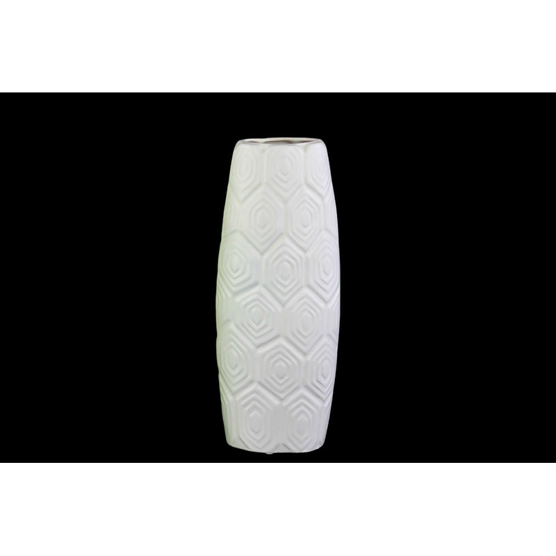 Vase de table géométrique en relief Despina, H 15 po x l 6 po x P 4 po