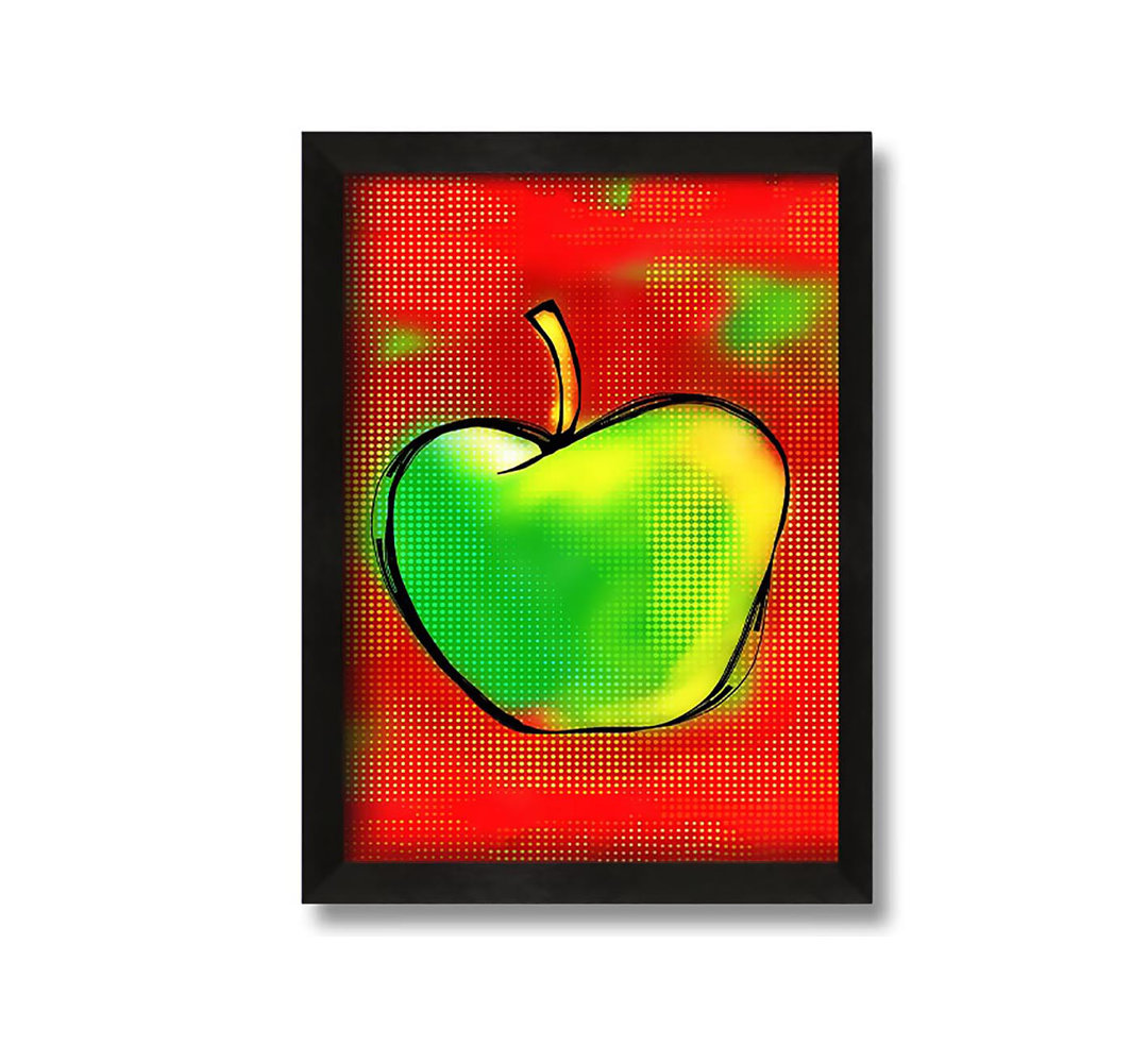 Gerahmtes Leinwandbild Green Apple