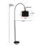 Lampe sur pied arquée 79 po Saliba