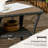 Outsunny Patio PE Rattan Coffee Table With Storage Shelf, Hand-Woven Wicker Outdoor Side Table, 2-Layer Storage Table With Wood-Plastic Composite Top, For Garden, Porch, Backyard