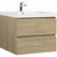 Meuble-lavabo flottant avec lavabo, meuble-lavabo mural moderne avec lavabo en résine et tiroirs à fermeture en douceur-115688327-115688326