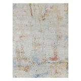 Multicolored Contemporary Silk Wool Blend