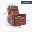Fauteuil inclinable manuel pivotant en cuir avec massage thermique-661242061