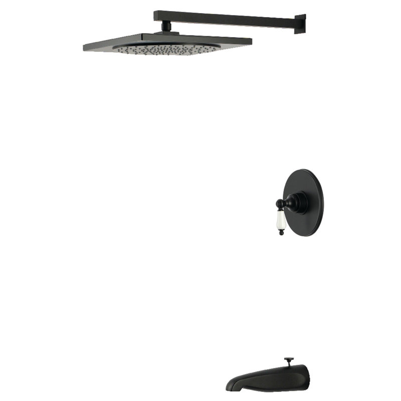 Kingston Brass Victorian Single-Handle Pressure Balanced Tub and Shower Faucet, Matte Black
